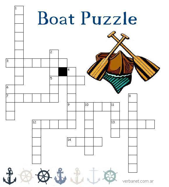 crossword clue small boat