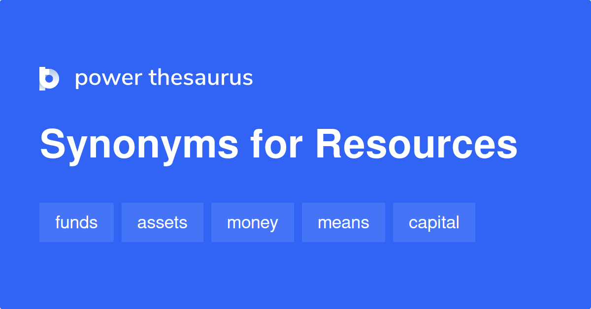 resources synonym