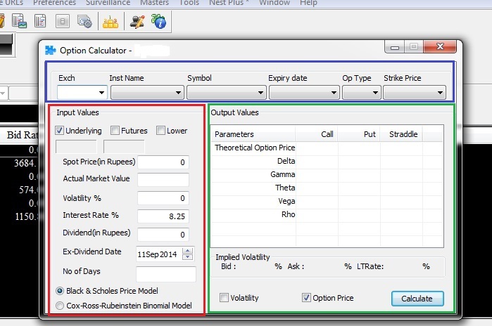 black scholes zerodha