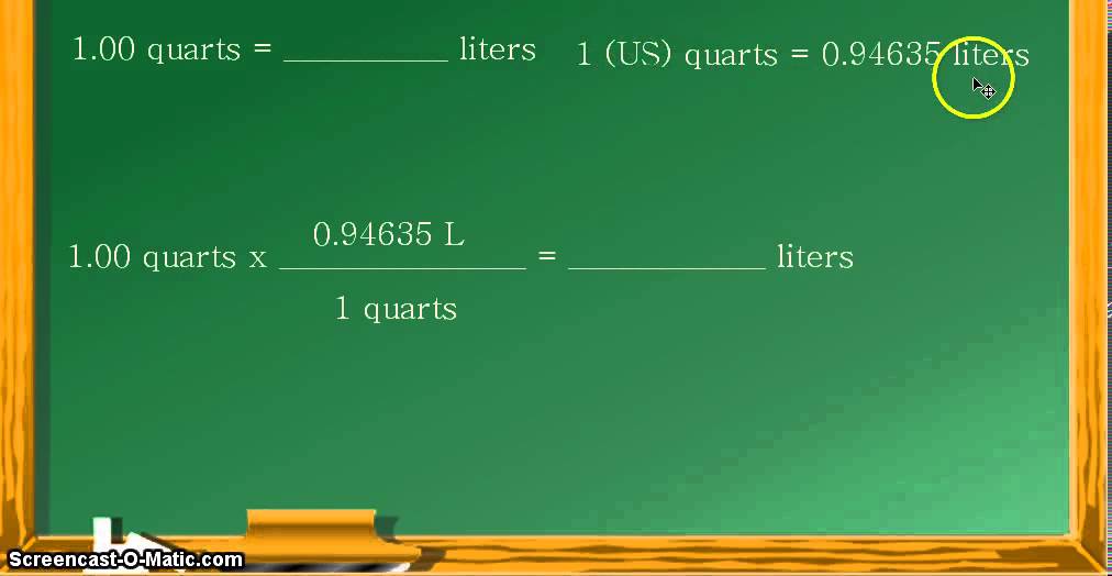 liters to quarts conversion