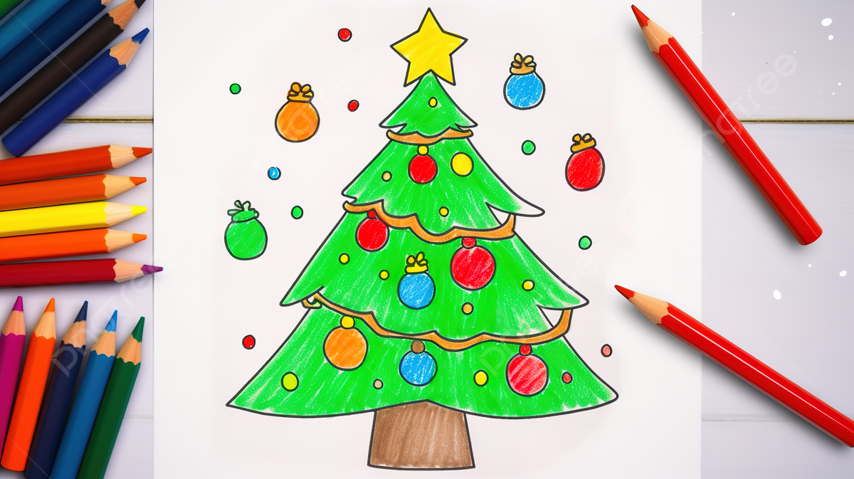 dibujos de navidad fáciles a color