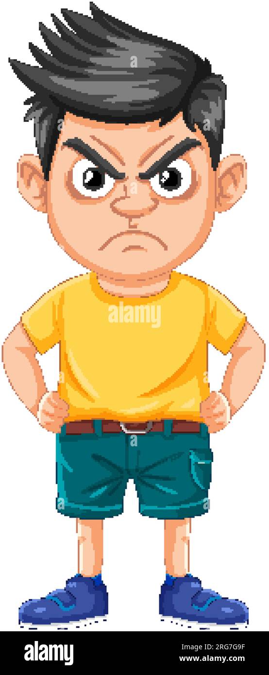 angry boy clipart