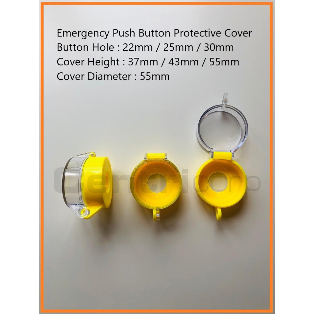 emergency push button protective cover