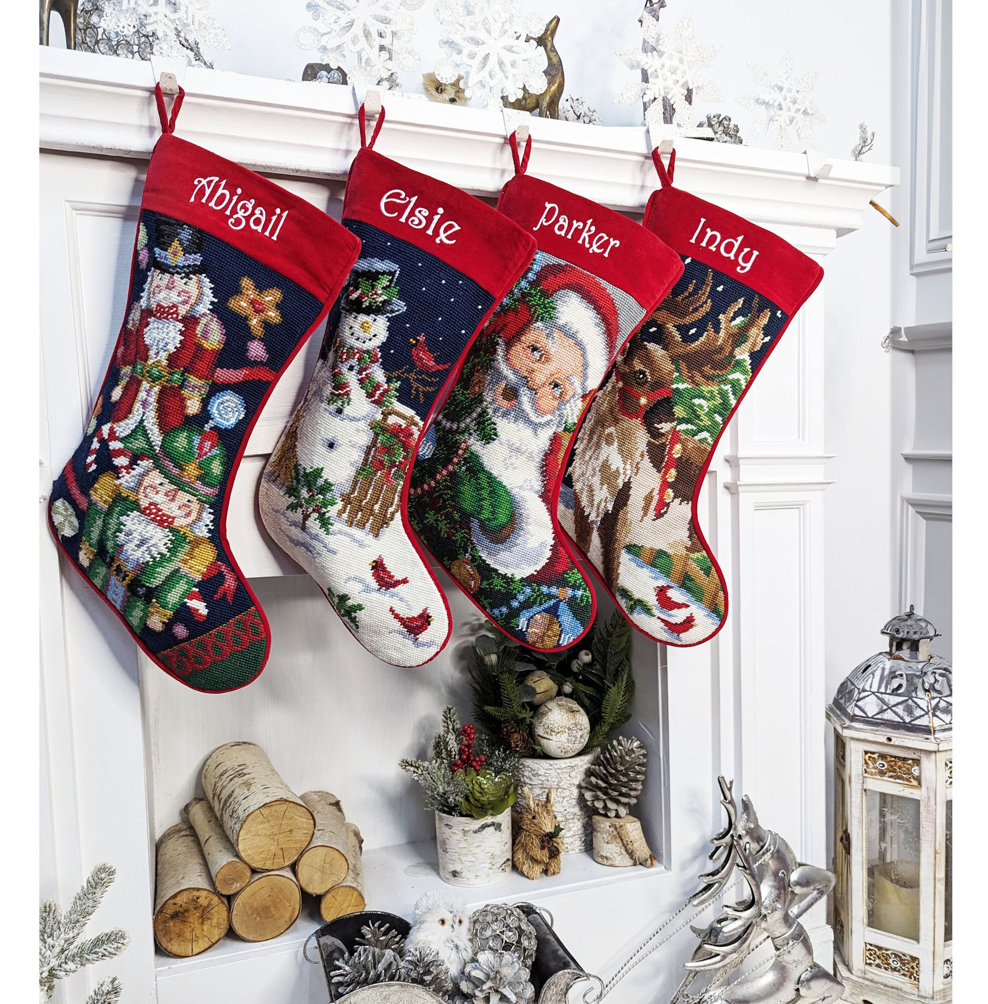 personalized needlepoint christmas stockings