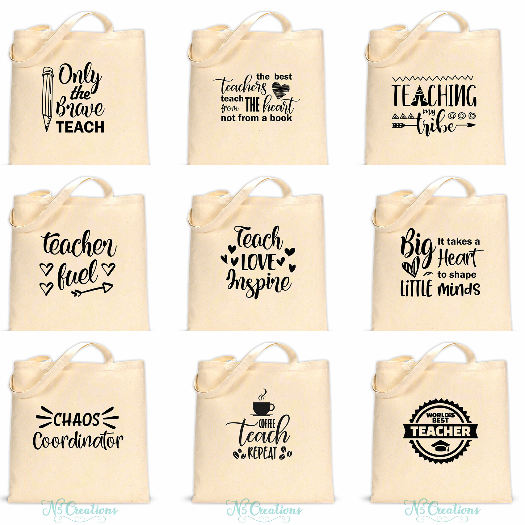 canvas bags for teachers