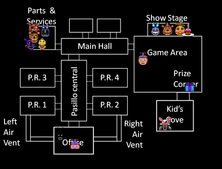 fnaf 2 map