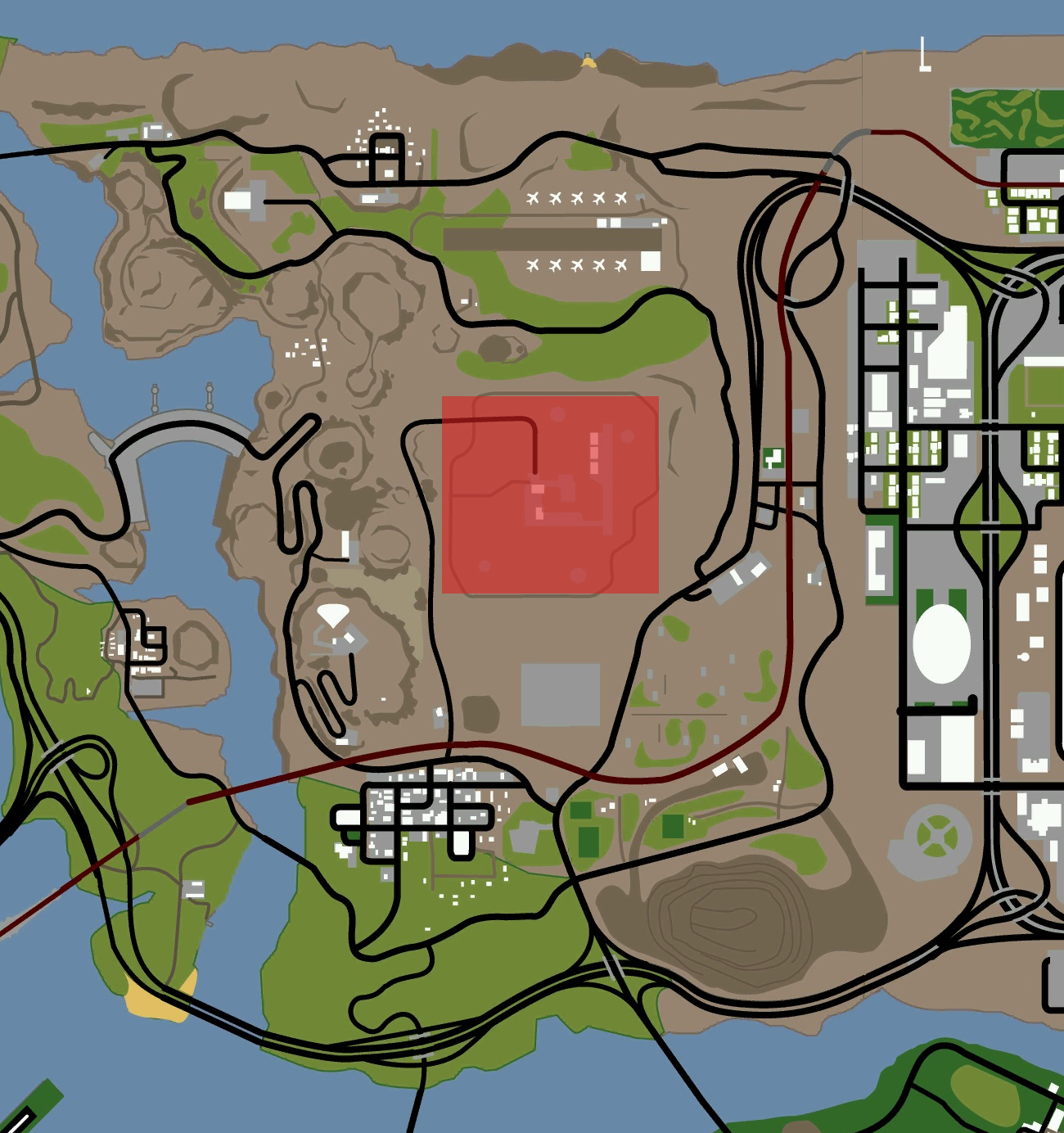 gta san andreas area 51 map location