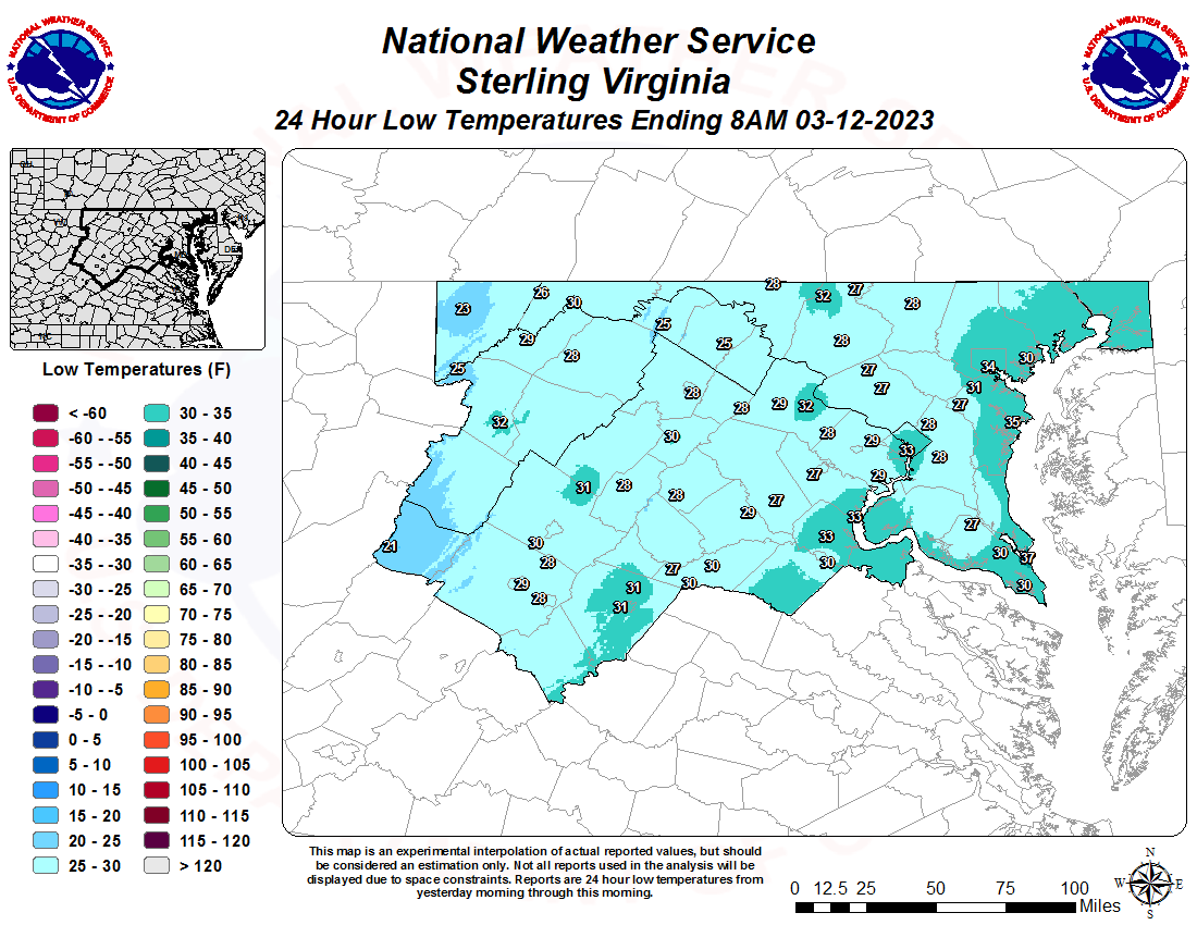 24hr precip for wash dc