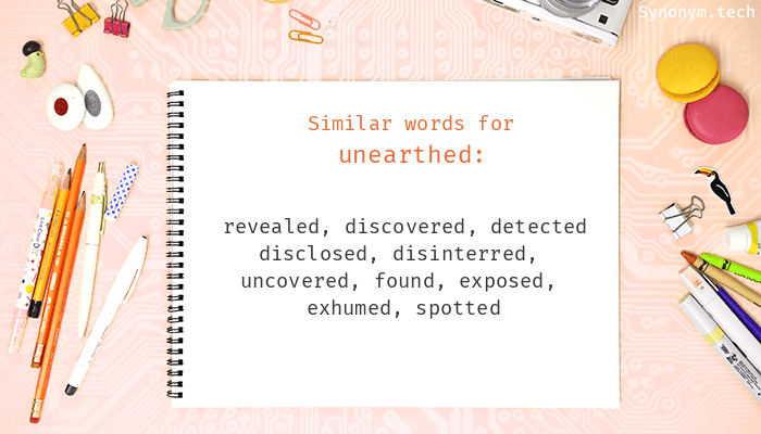 unearthed synonym