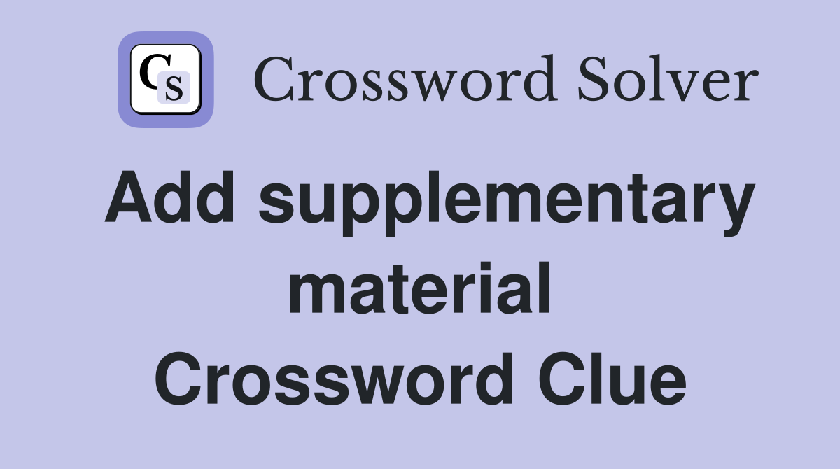 append crossword clue