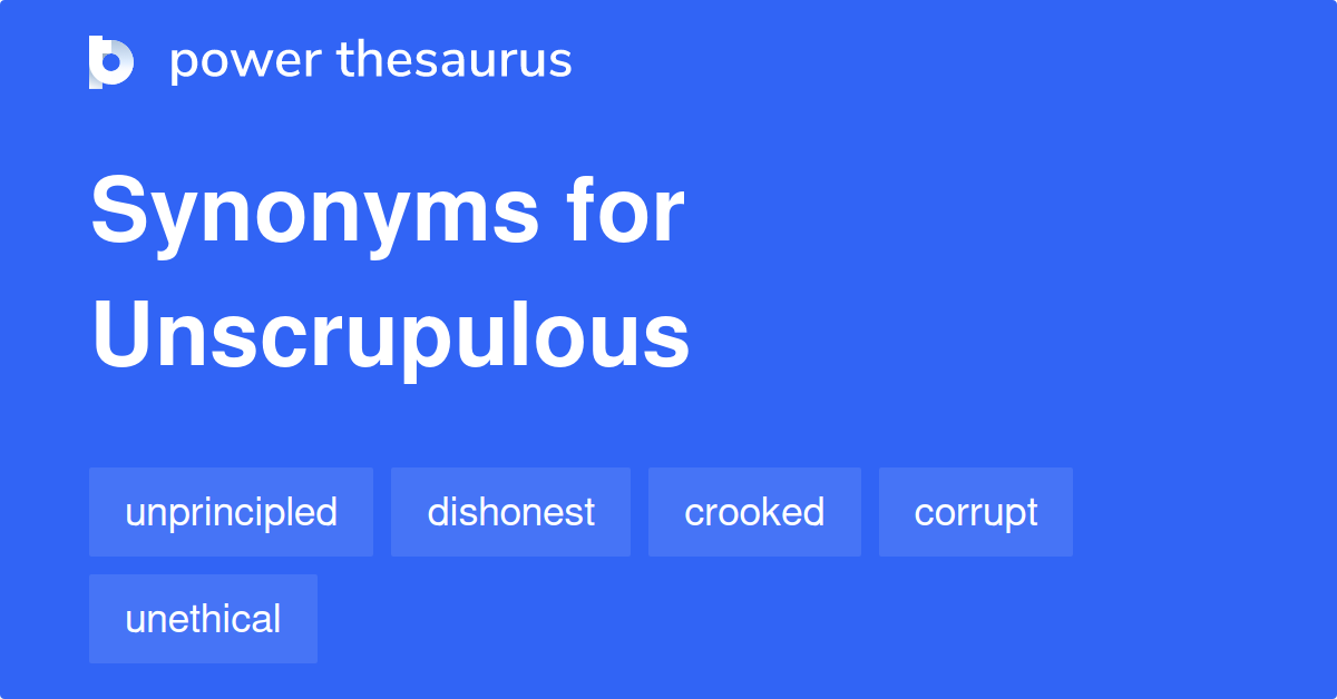 unscrupulous synonym