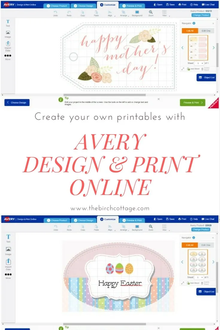 design and print avery