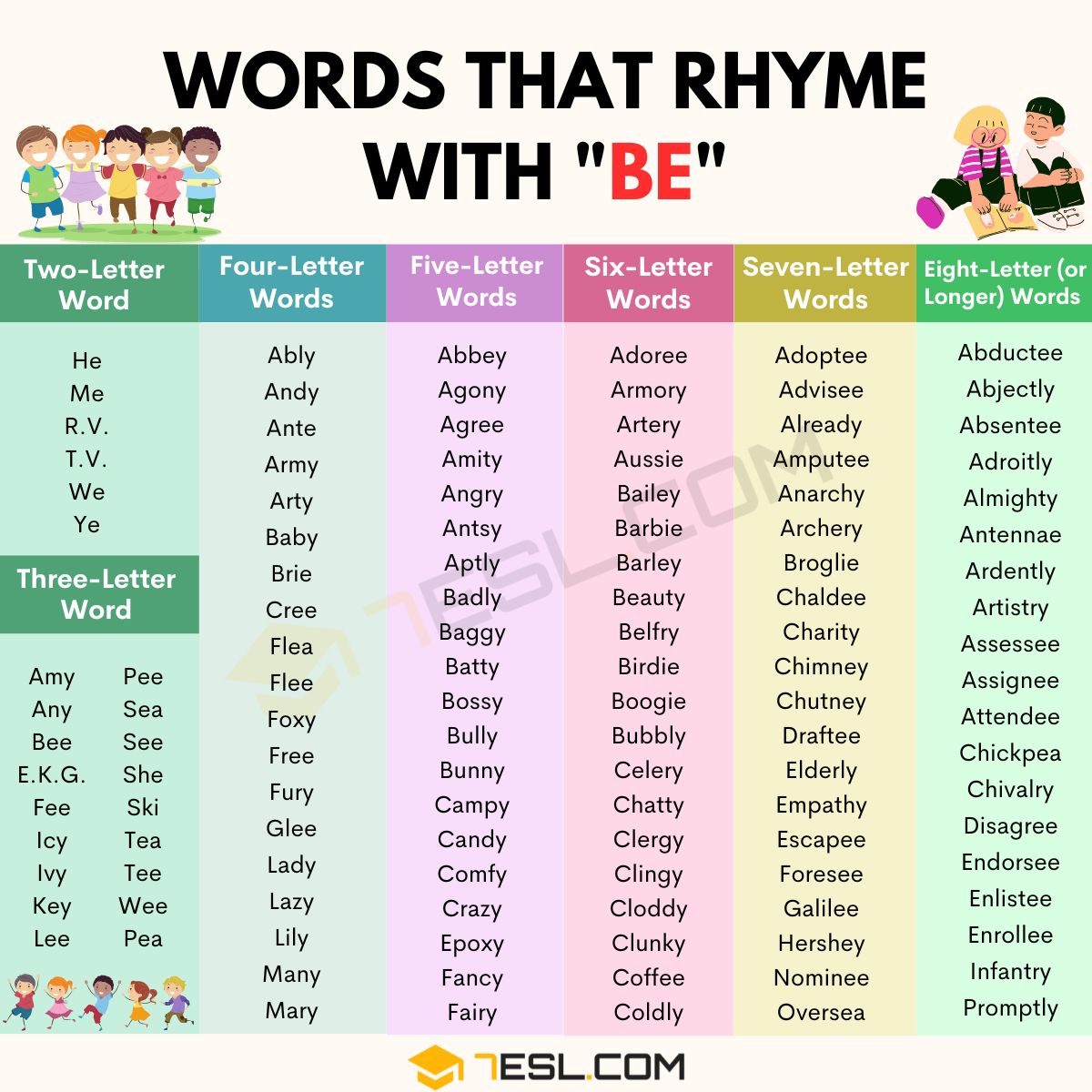 words that rhyme with free