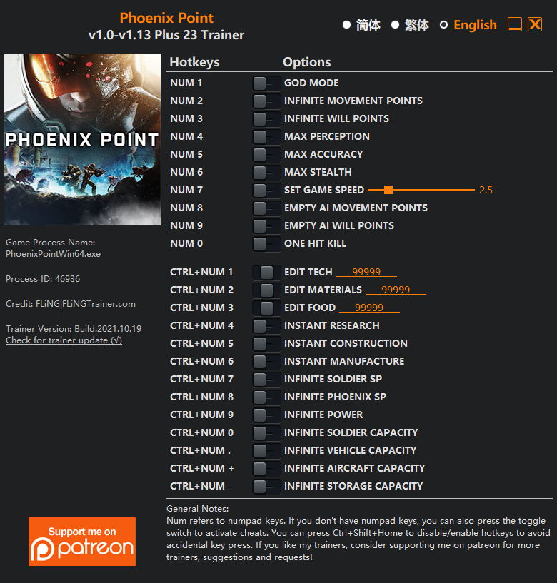 phoenix point cheat engine