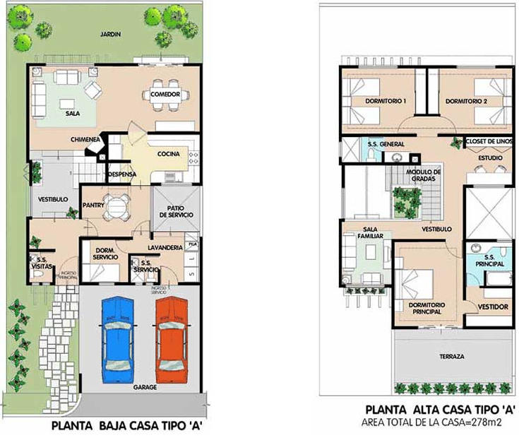 casa 2 plantas 3 dormitorios