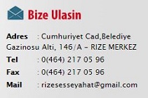 rize otogar telefon numarası