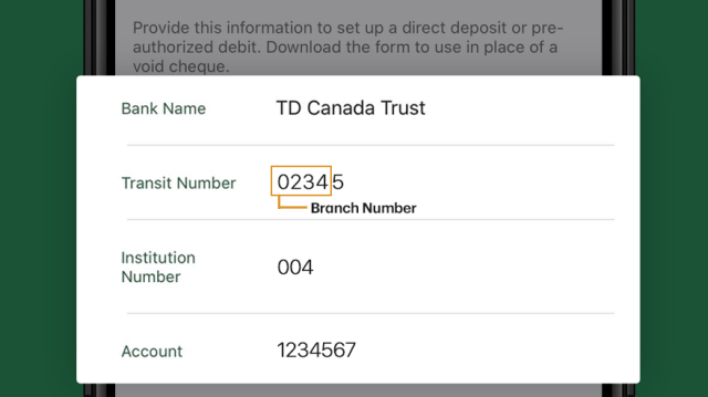 how to find account number td