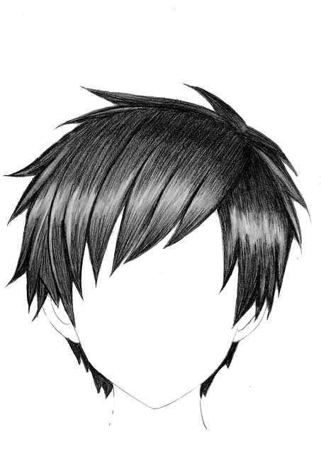 anime hair drawings