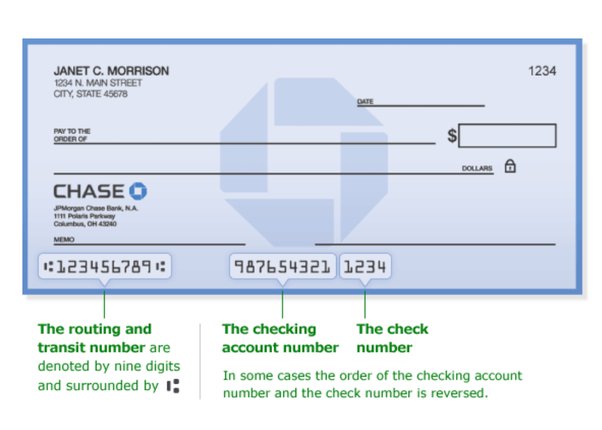 chase routing number