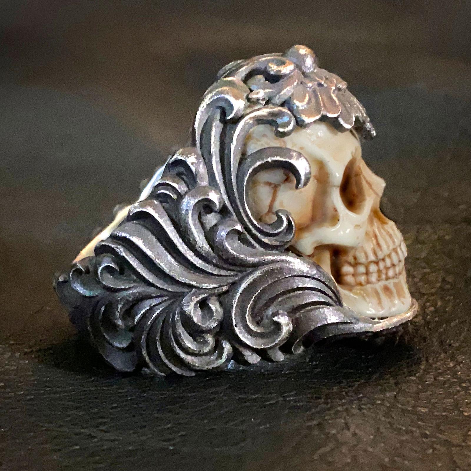 antique skull ring