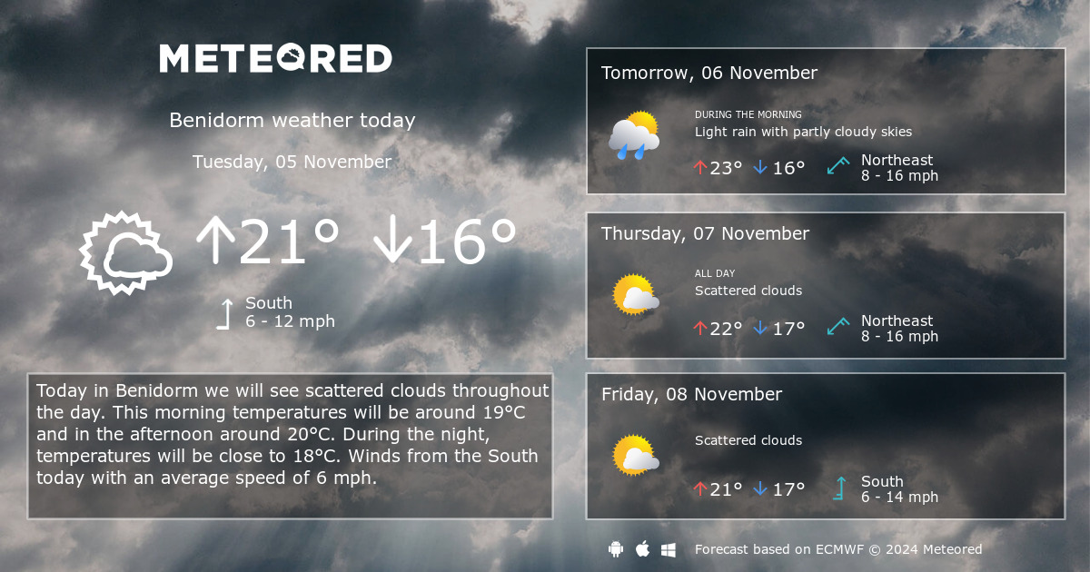 benidorm long range weather forecast