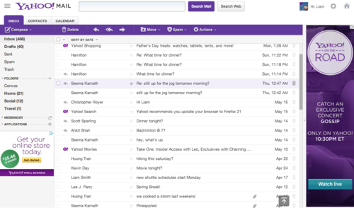 yahoo inbox