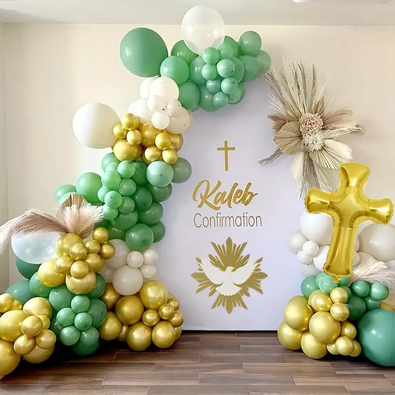 decoracion de globos para primera comunion