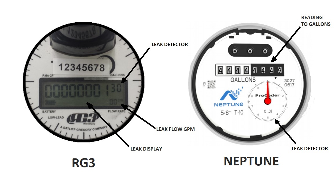 read neptune water meter