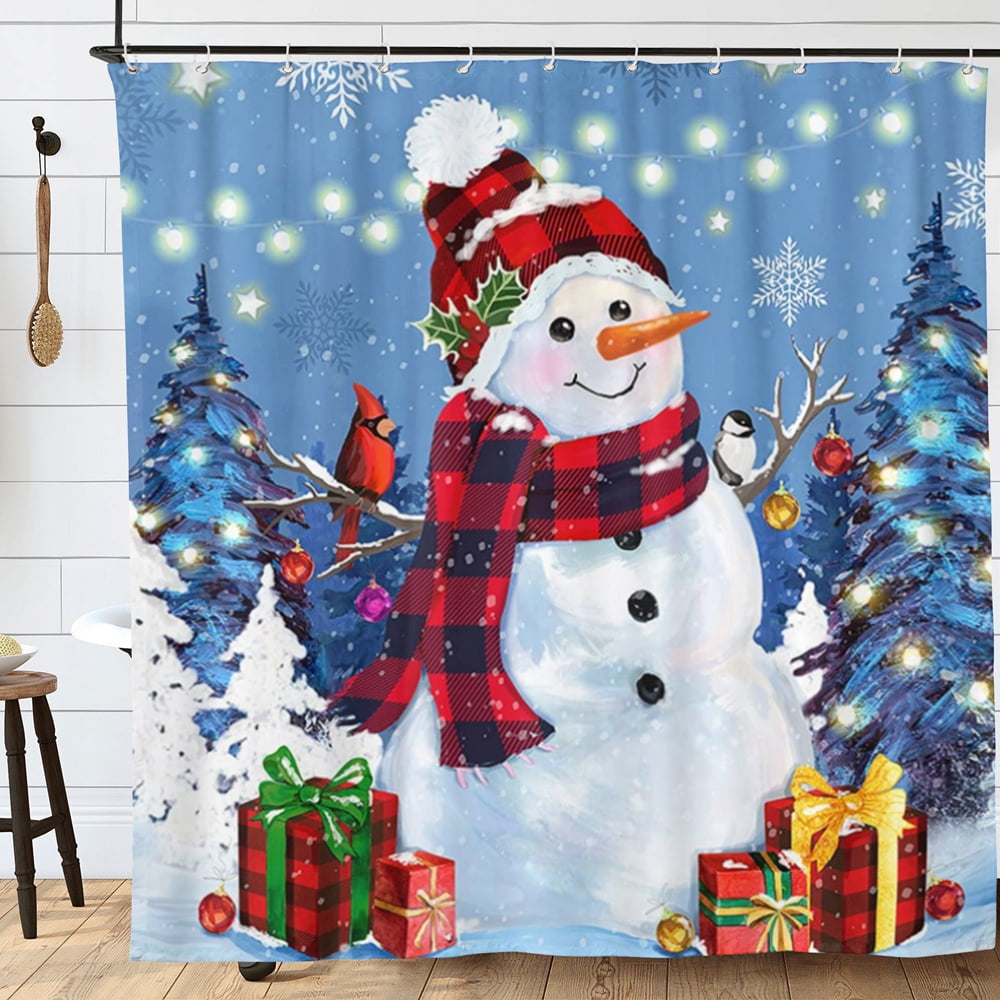 christmas shower curtain