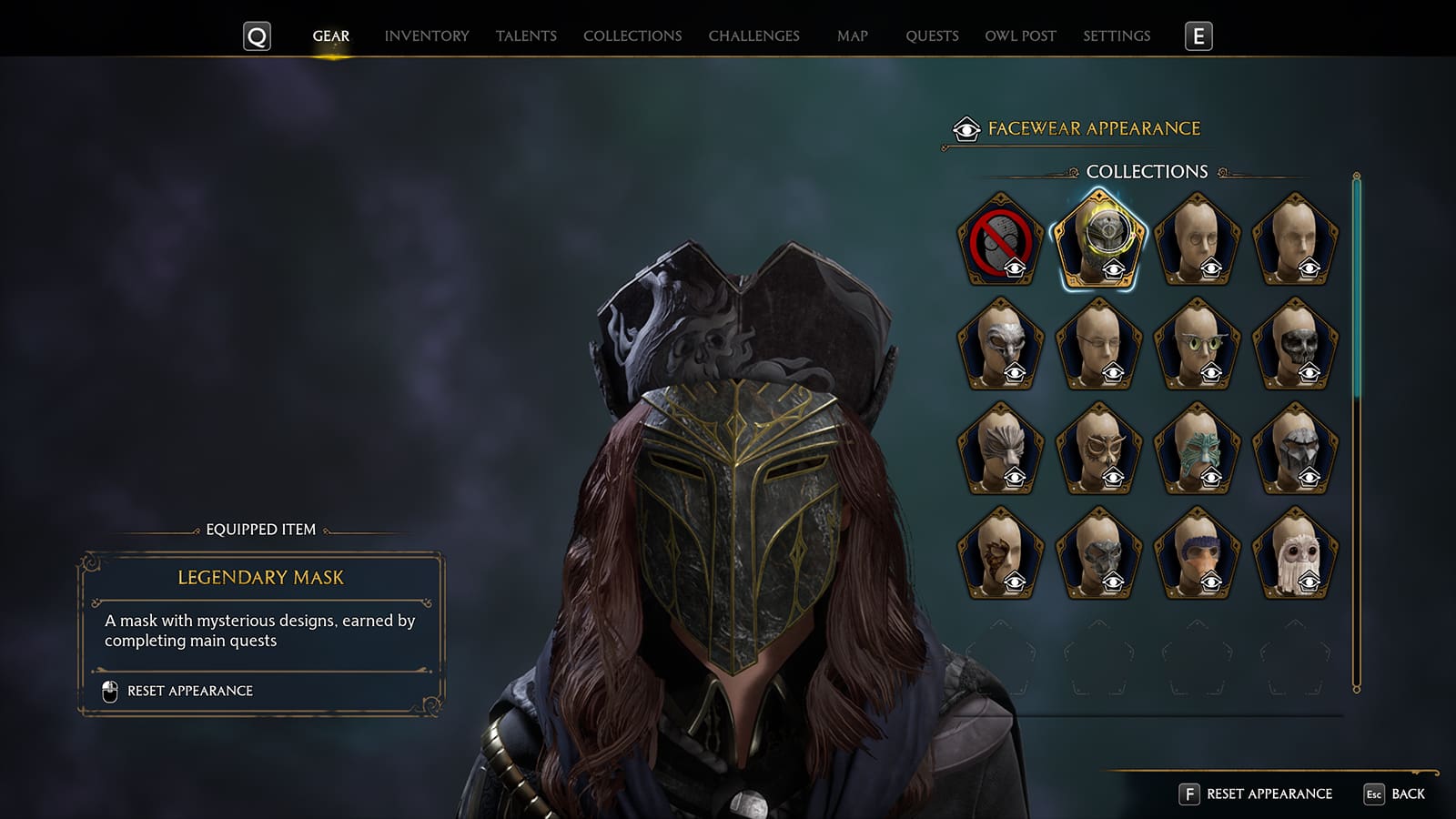 legendary mask hogwarts legacy