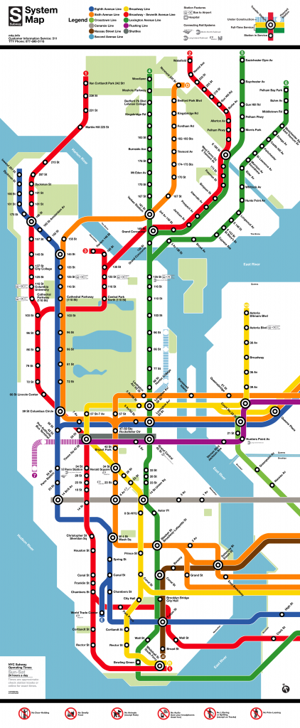 nyc metro map manhattan