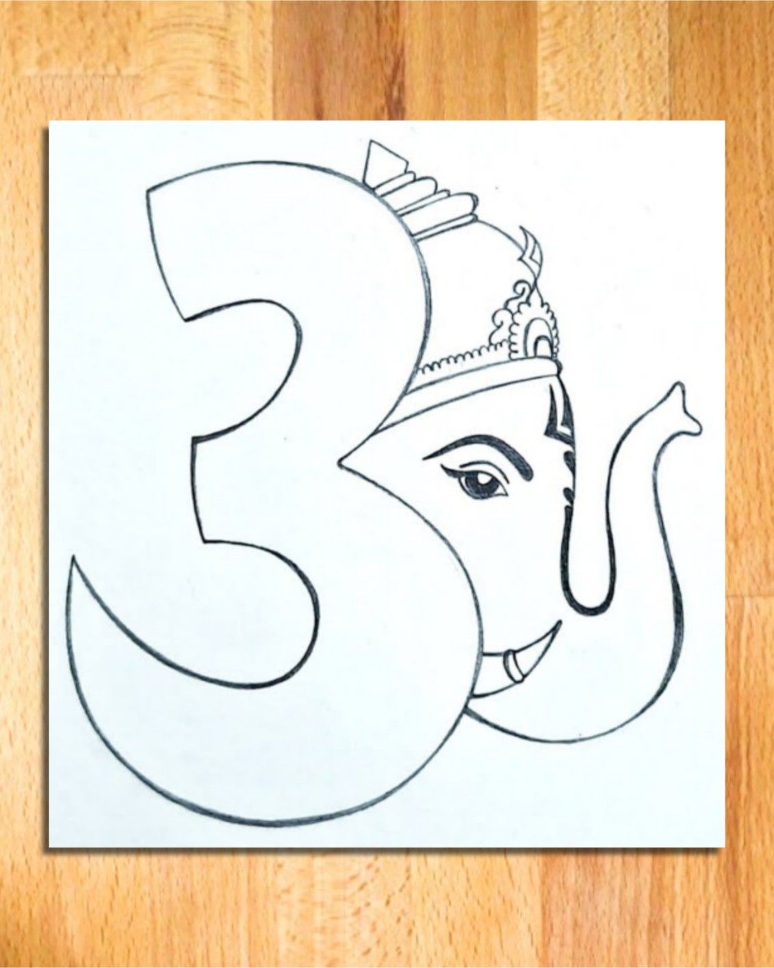 ganpati drawing sketch easy