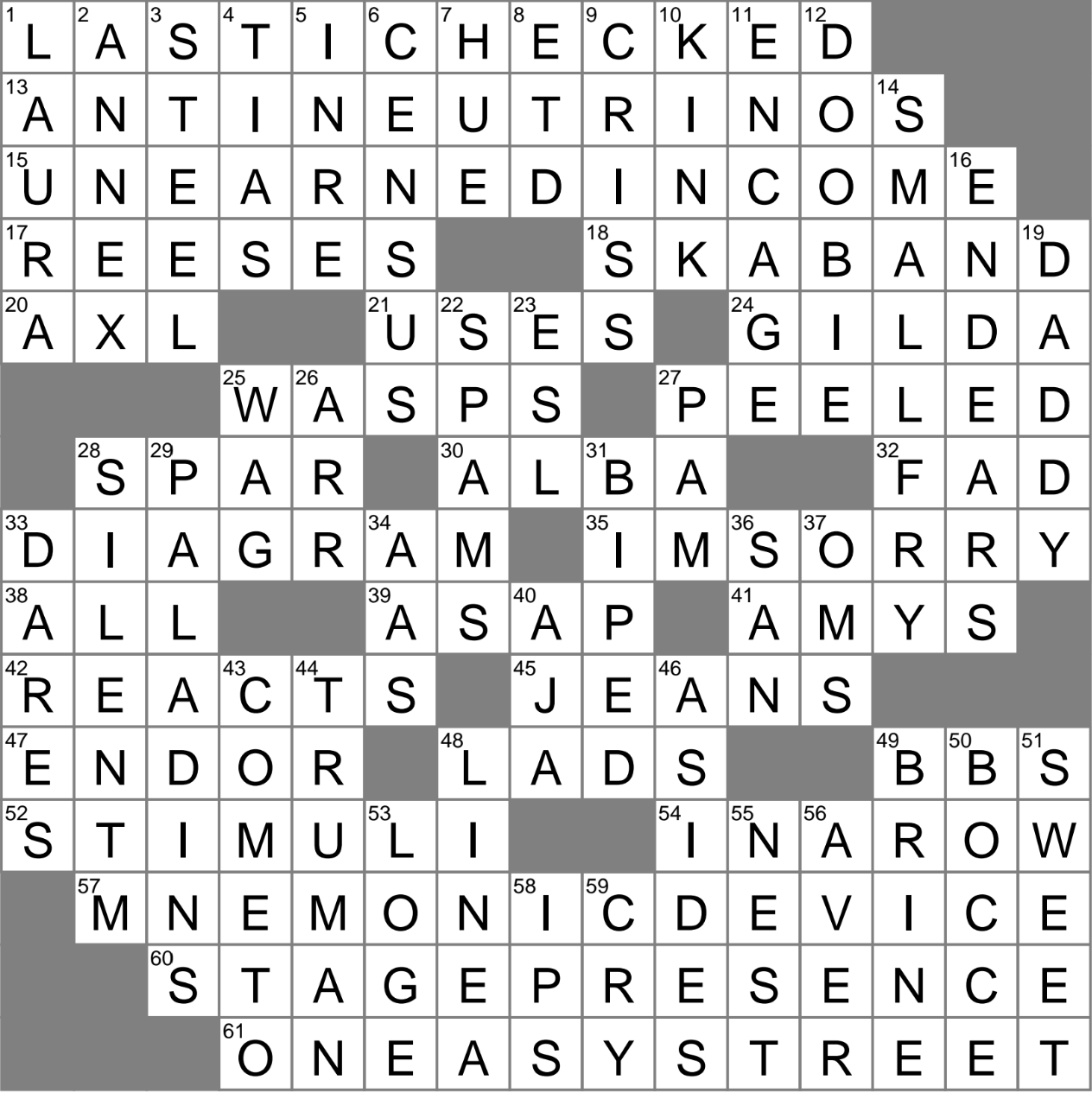 begin to take effect crossword clue