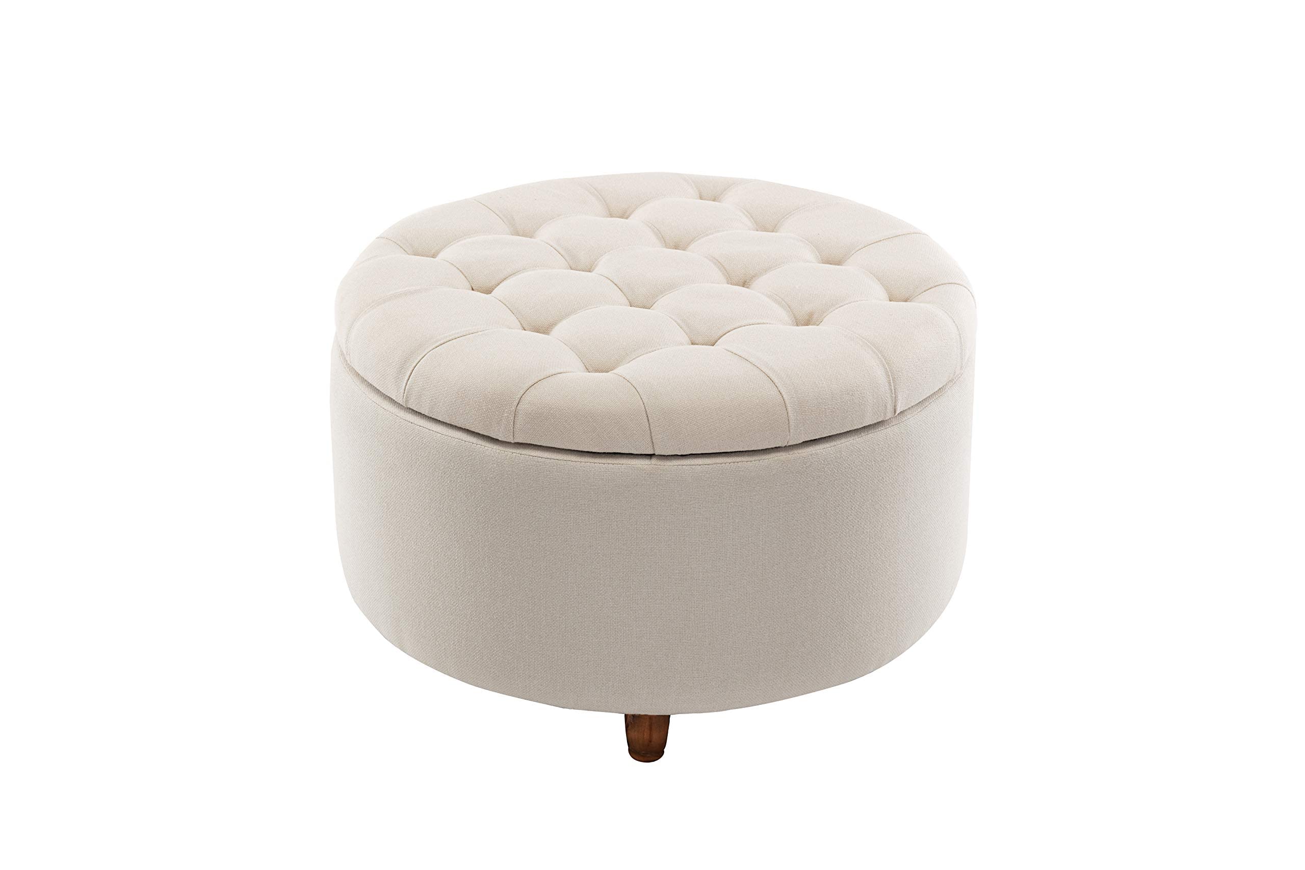 large round storage ottoman