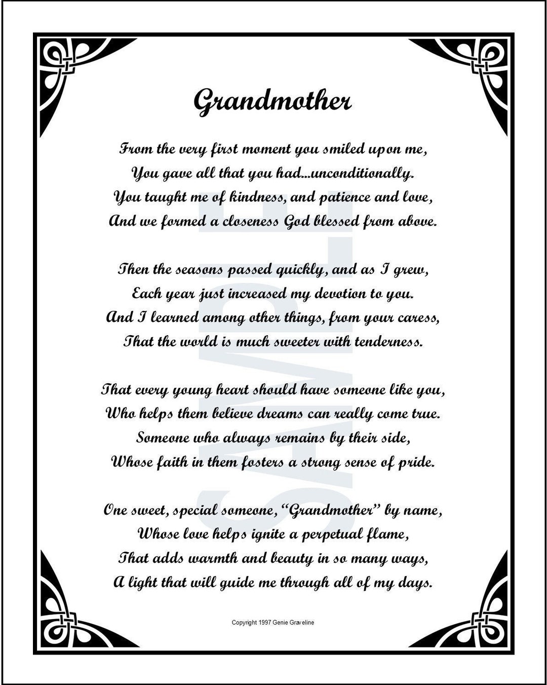 poem for grandmother who passed away