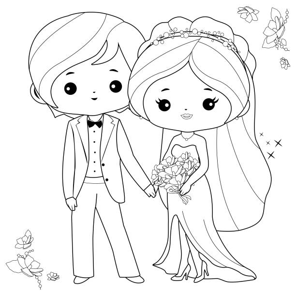 matrimonio dibujos para colorear