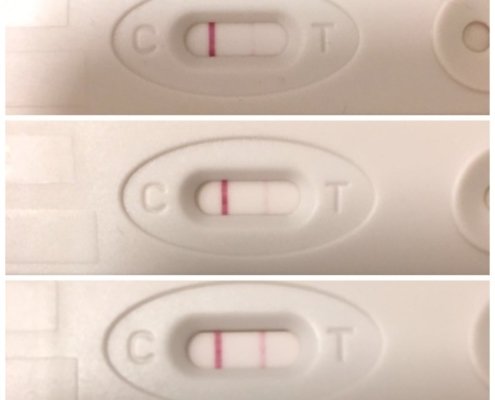 very slight line on pregnancy test