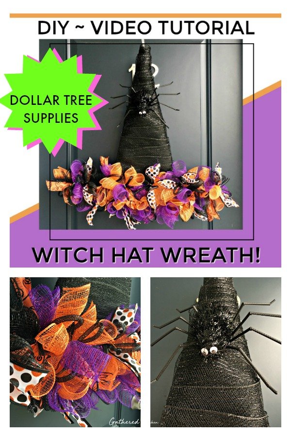 witch hat wreath form dollar tree