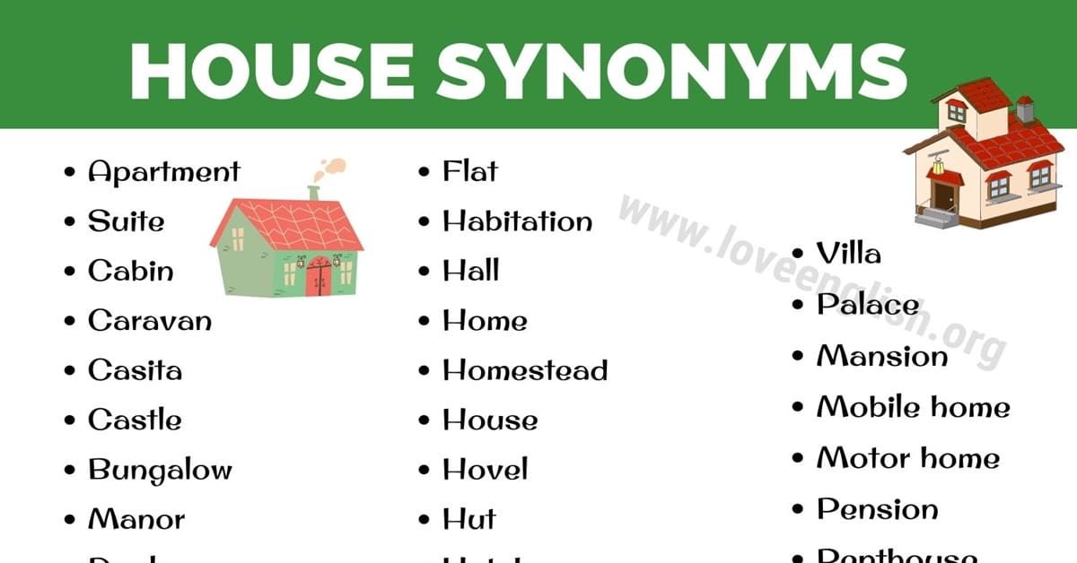 synonyms for house