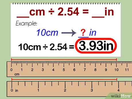 100 cm into inches