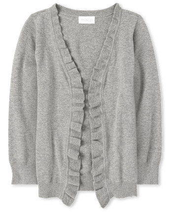 girls open front cardigan