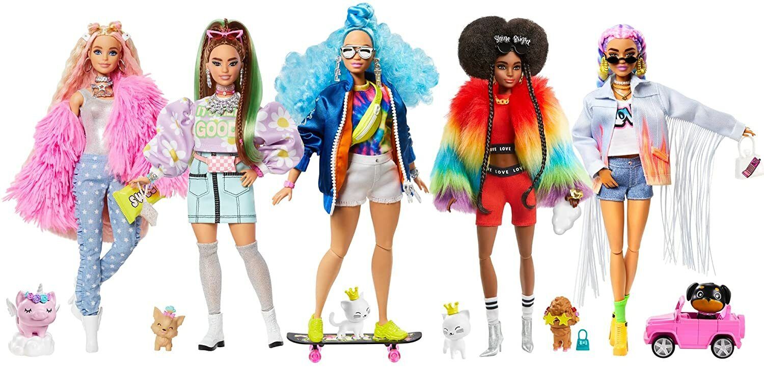 barbie extra 5-doll set