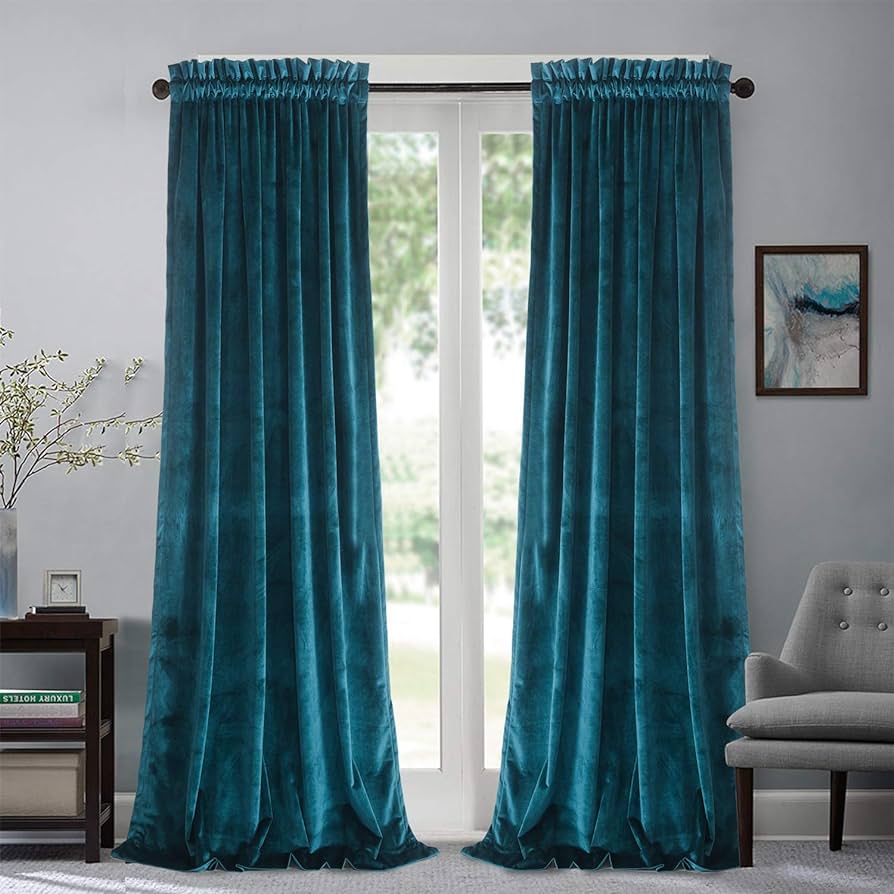 window curtains velvet