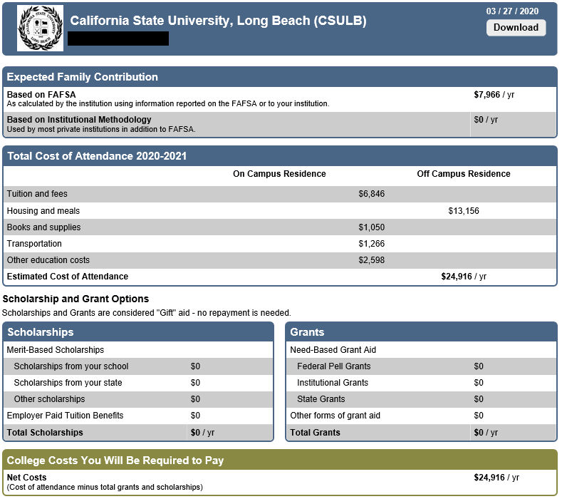 csulb student financial services