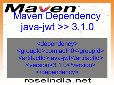 jwt maven dependency