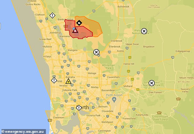 wanneroo fire map