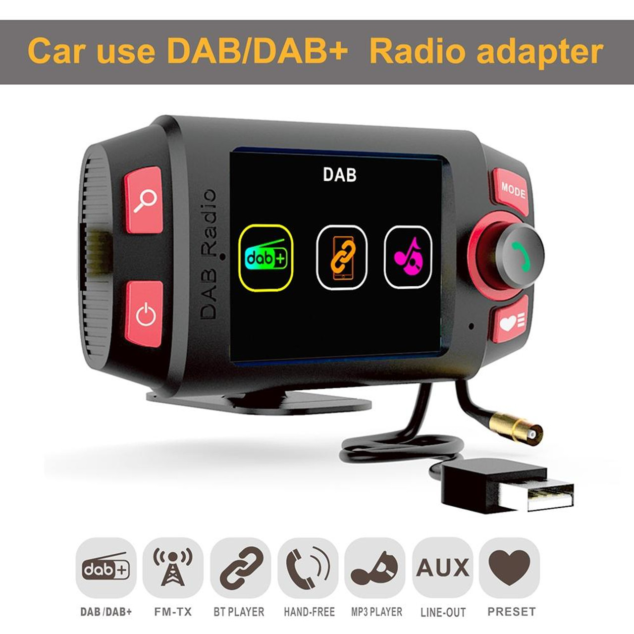 dab car stereo with bluetooth