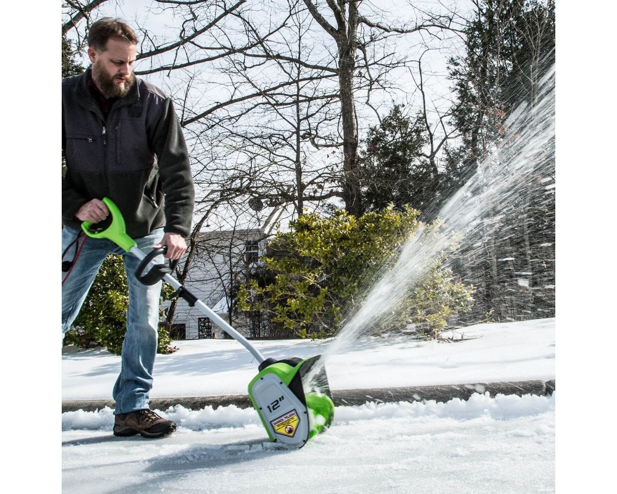 greenworks electric snow shovel