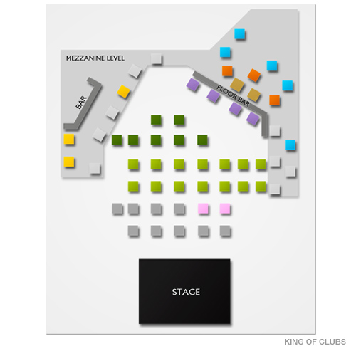 king of clubs seating chart