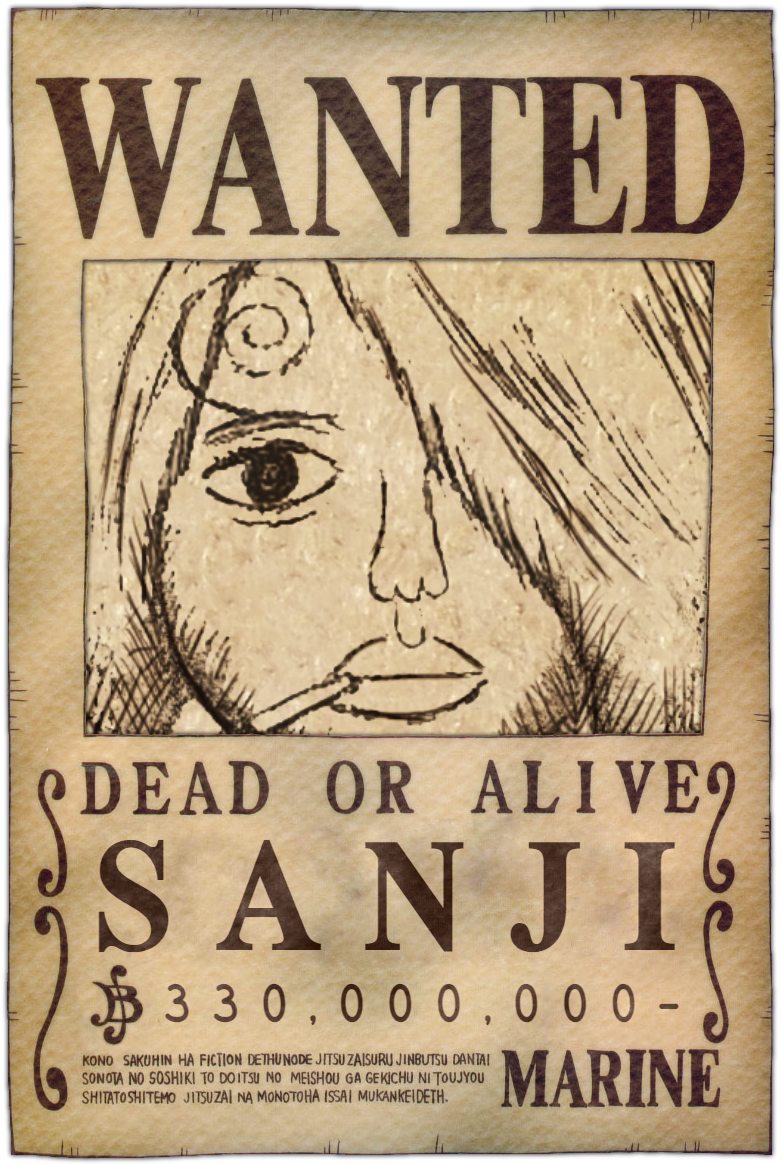 one piece wanted poster template